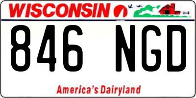 WI license plate 846NGD