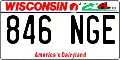 WI license plate 846NGE