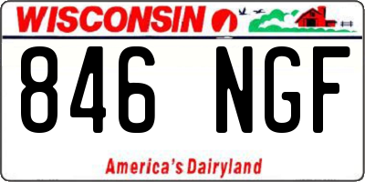 WI license plate 846NGF
