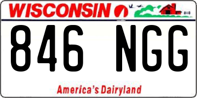 WI license plate 846NGG