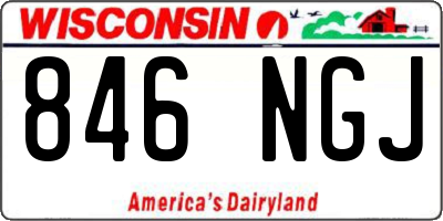 WI license plate 846NGJ