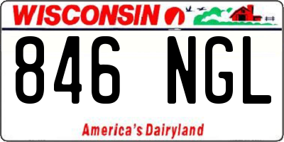 WI license plate 846NGL