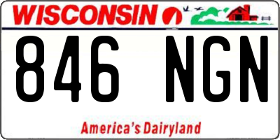 WI license plate 846NGN