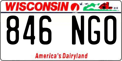 WI license plate 846NGO