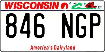 WI license plate 846NGP