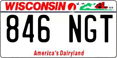 WI license plate 846NGT