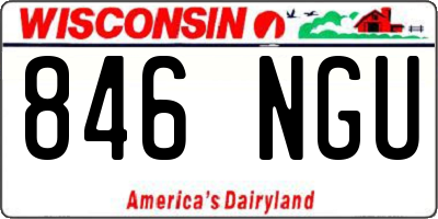 WI license plate 846NGU