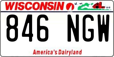 WI license plate 846NGW