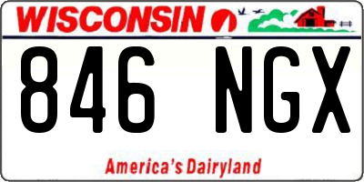 WI license plate 846NGX