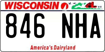 WI license plate 846NHA