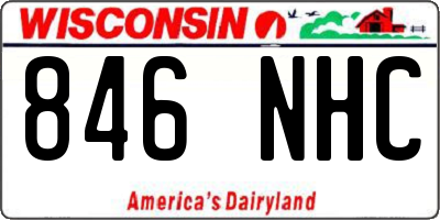 WI license plate 846NHC