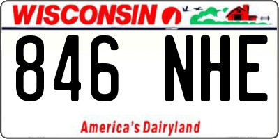 WI license plate 846NHE