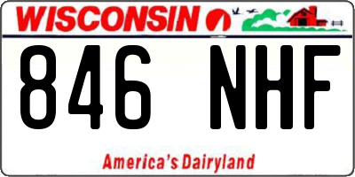 WI license plate 846NHF