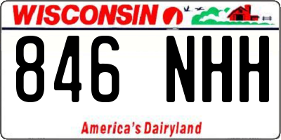 WI license plate 846NHH