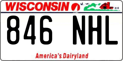 WI license plate 846NHL