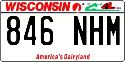WI license plate 846NHM