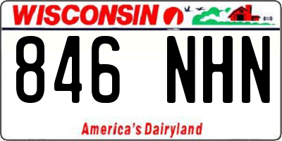 WI license plate 846NHN