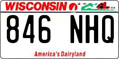 WI license plate 846NHQ