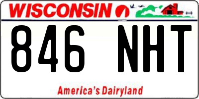 WI license plate 846NHT