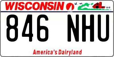 WI license plate 846NHU