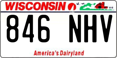 WI license plate 846NHV