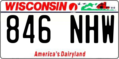 WI license plate 846NHW