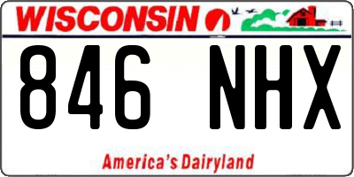 WI license plate 846NHX