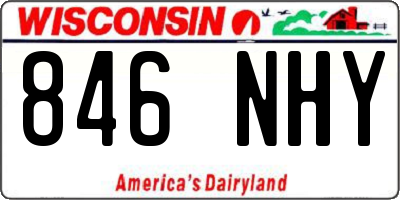 WI license plate 846NHY
