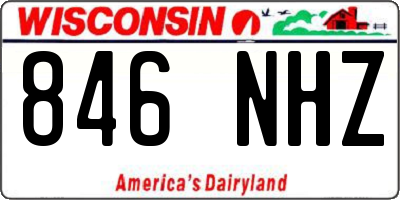 WI license plate 846NHZ
