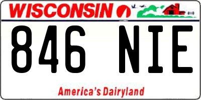 WI license plate 846NIE
