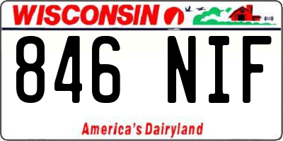WI license plate 846NIF