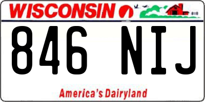 WI license plate 846NIJ