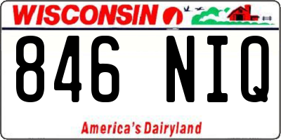WI license plate 846NIQ