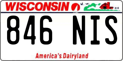 WI license plate 846NIS