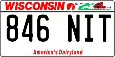 WI license plate 846NIT