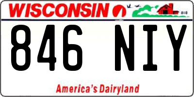 WI license plate 846NIY
