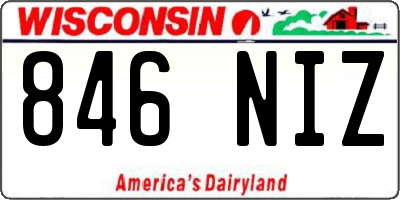 WI license plate 846NIZ