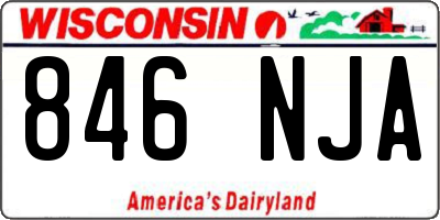 WI license plate 846NJA