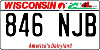 WI license plate 846NJB