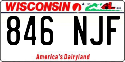 WI license plate 846NJF