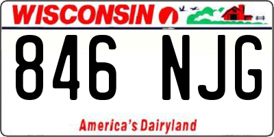WI license plate 846NJG