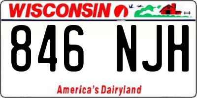 WI license plate 846NJH