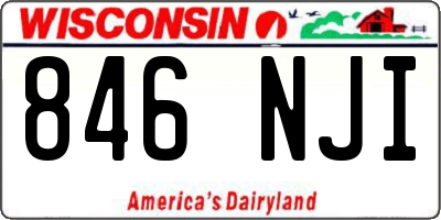 WI license plate 846NJI