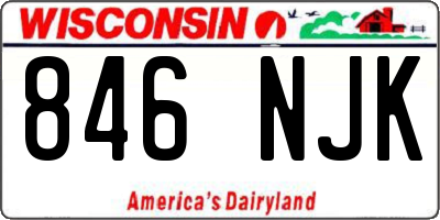 WI license plate 846NJK
