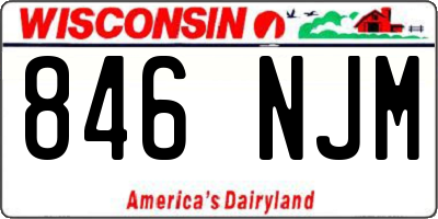 WI license plate 846NJM