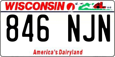 WI license plate 846NJN