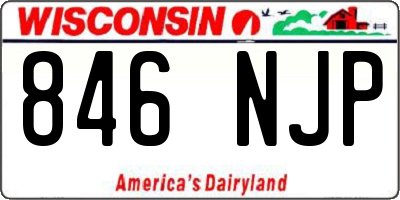 WI license plate 846NJP
