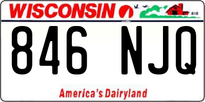 WI license plate 846NJQ