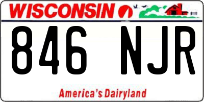 WI license plate 846NJR