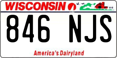 WI license plate 846NJS